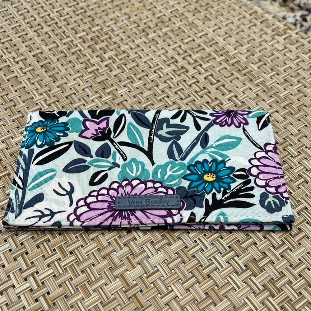 Vera Bradley Floral Wallet - Purple, Blue, Black